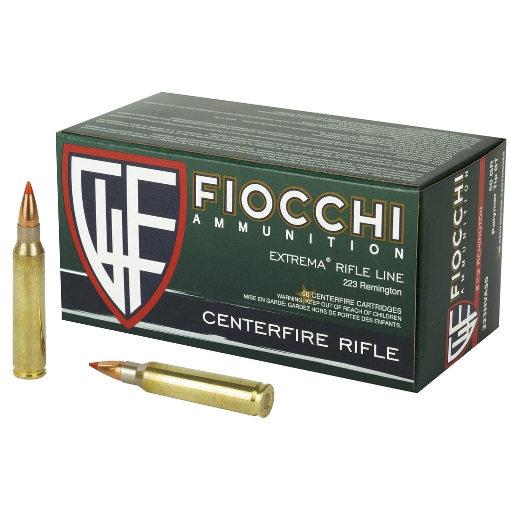 Fiocchi Ammunition Rifle 223 Remington 50 Grain V-Max 50 Round Box 