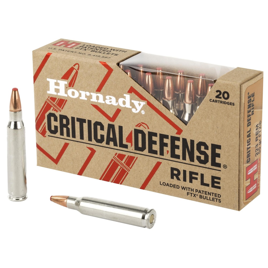 Hornady Critical Defense Rifle 223 Remington 55 Grain FlexTip 20 Round Box 