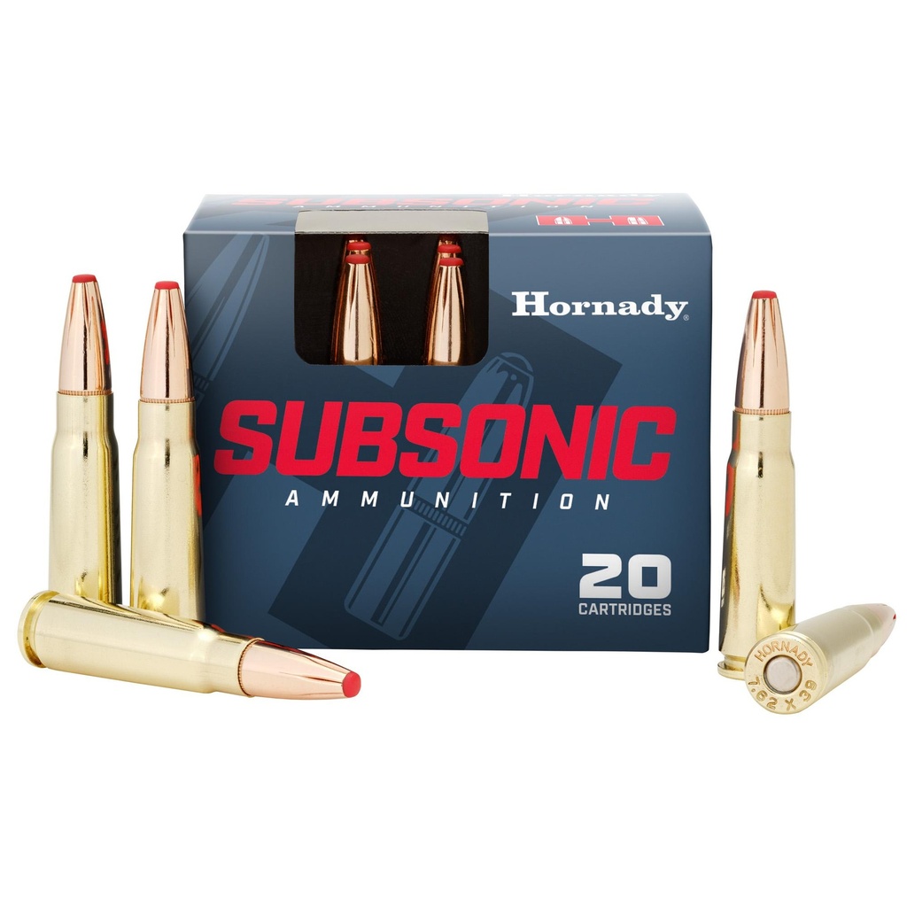 Hornady, Subsonic 7.62X39 255 Grain Subsonic eXpanding Projectile 20 Round Box 