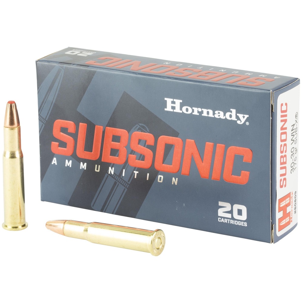 Hornady Subsonic 30-30 Winchester 175 Grain Sub-X 20 Round Box 