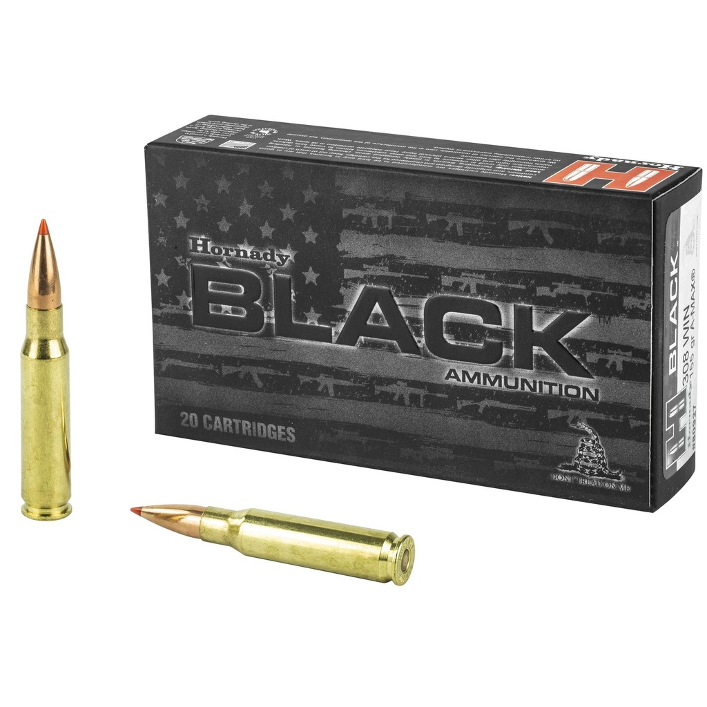 Hornady BLACK 308 Win 155 Grain A-MAX 20 Round Box 