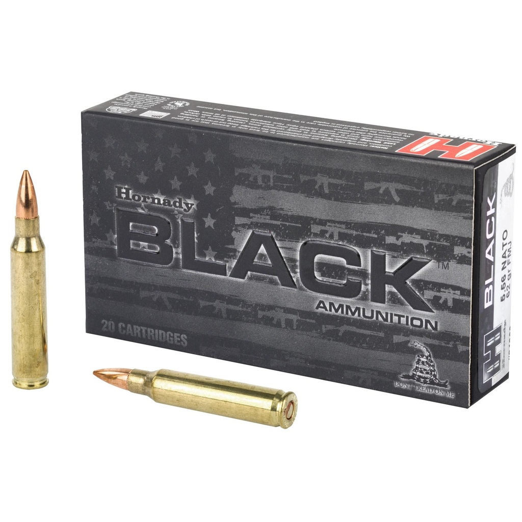 Hornady BLACK 556NATO 62 Grain Full Metal Jacket 20 Round Box 