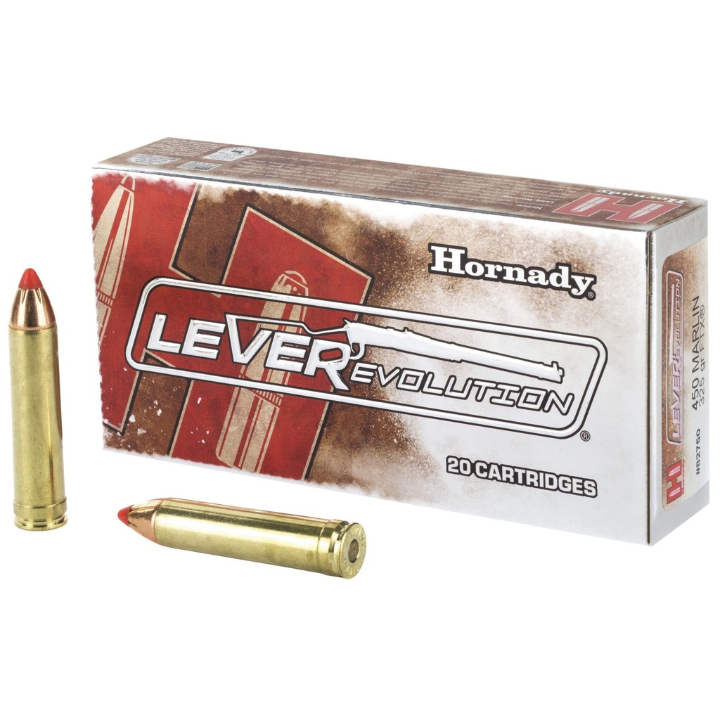 Hornady LeverEvolution 450 Marlin 325 Grain FlexTip 20 Round Box 