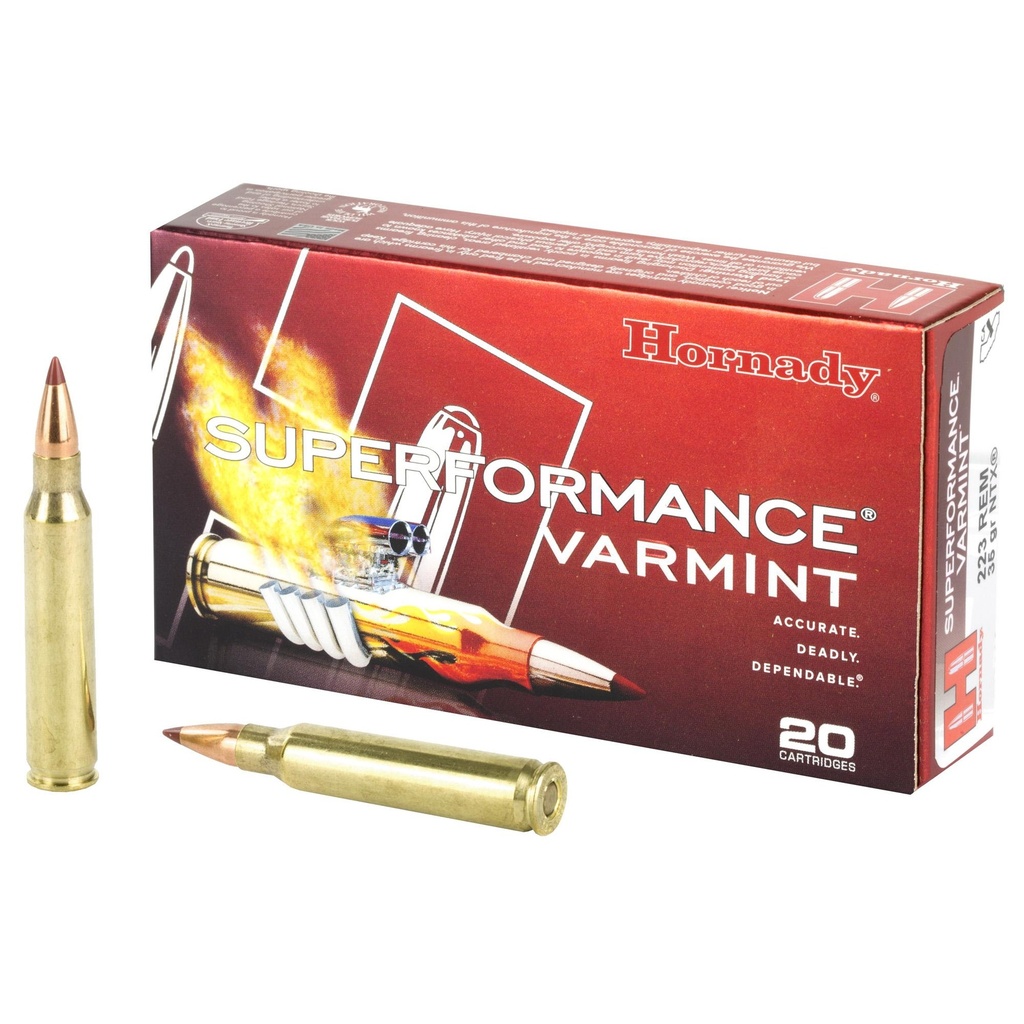 Hornady Superformance Varmint 223 Rem 35 Grain NTX Lead Free 20 Round Box California Certified Nonlead Ammunition 