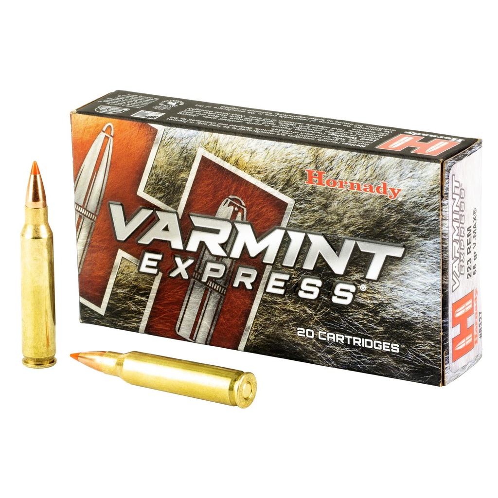 Hornady Varmint Express 223REM 55 Grain V-Max 20 Round Box 
