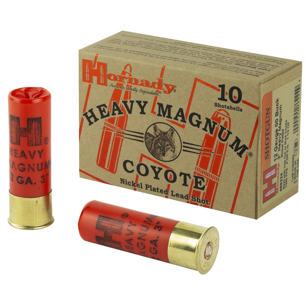 Hornady Heavy Magnum Coyote 12 Gauge 3 Chamber 00 Buck 10 Round Box 