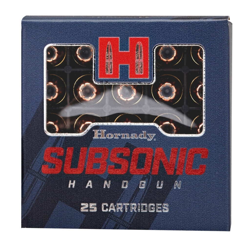 Hornady Subsonic 9MM 147 Grain XTP 25 Round Box 