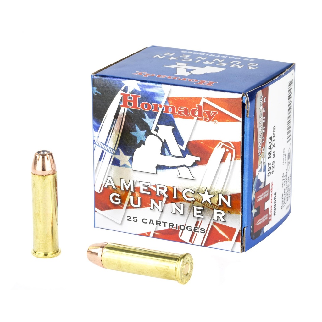 Hornady American Gunner 357MAG125 Grain XTP 25 Round Box 