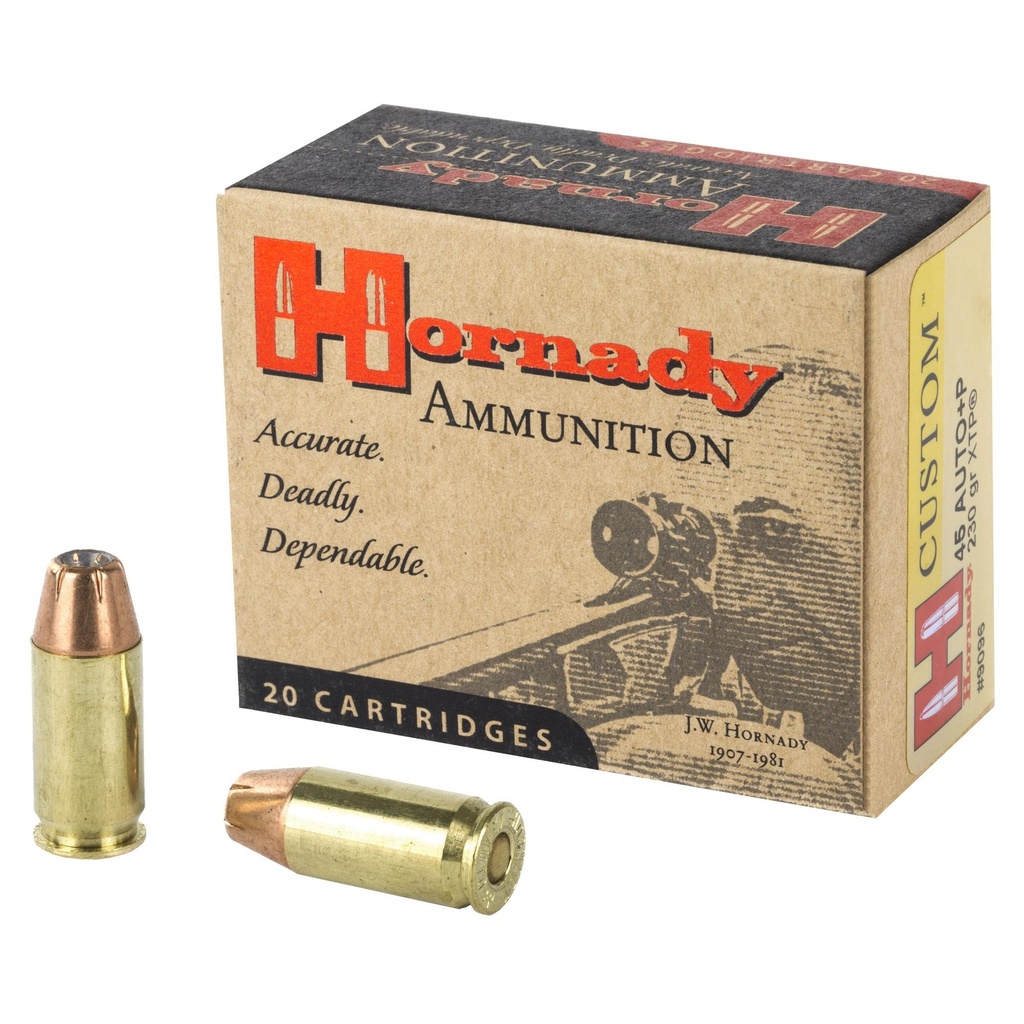 Hornady Custom Self Defense 45ACP 230 Grain XTP +P 20 Round Box 