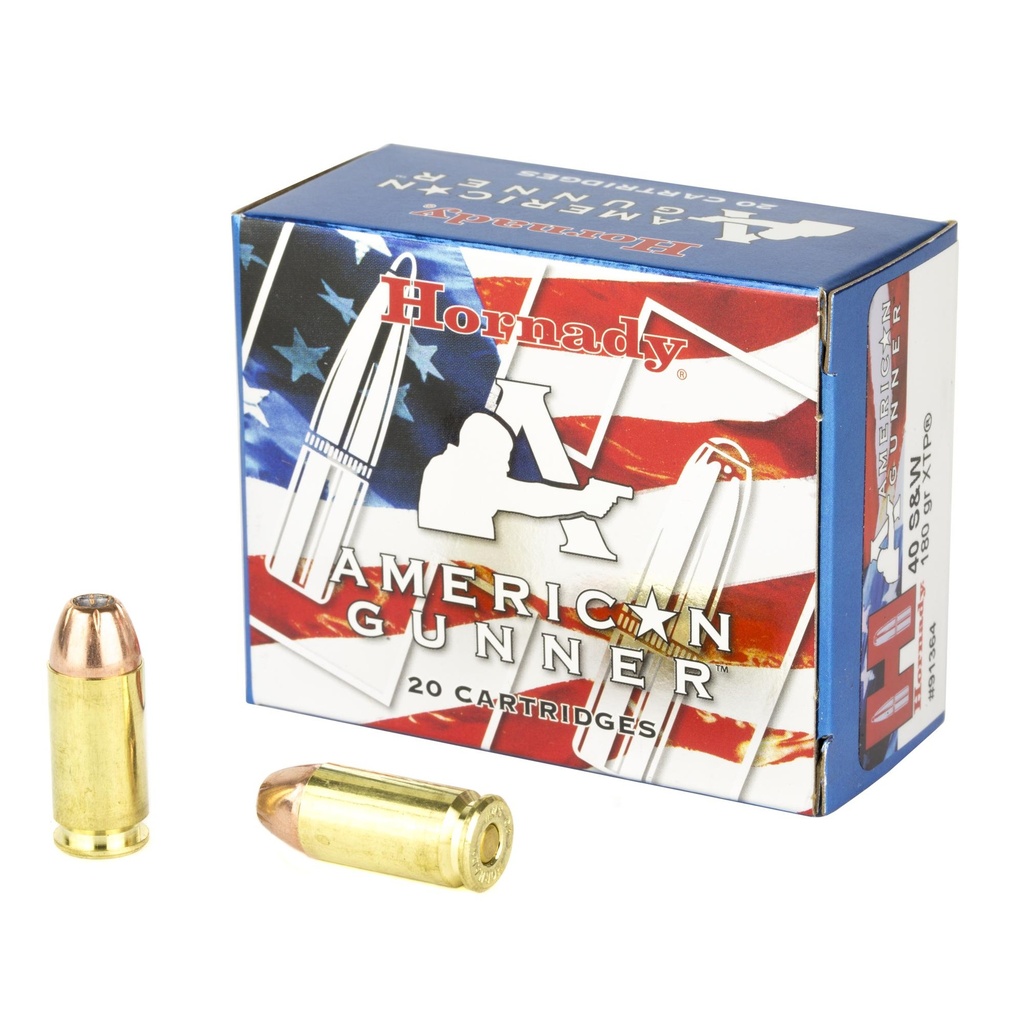 Hornady American Gunner 40 S&W 180 Grain XTP 20 Round Box 