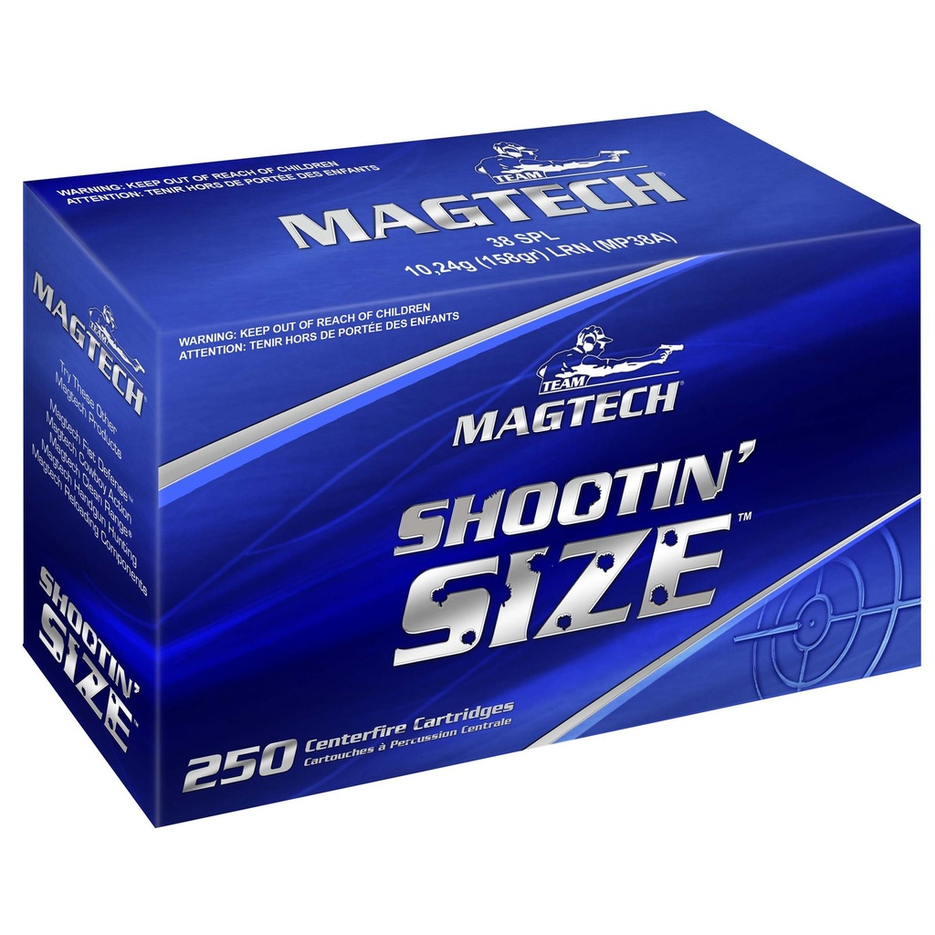 Magtech Sport Shooting 10MM 180Gr Lead Round Nose 1000 Round Case 