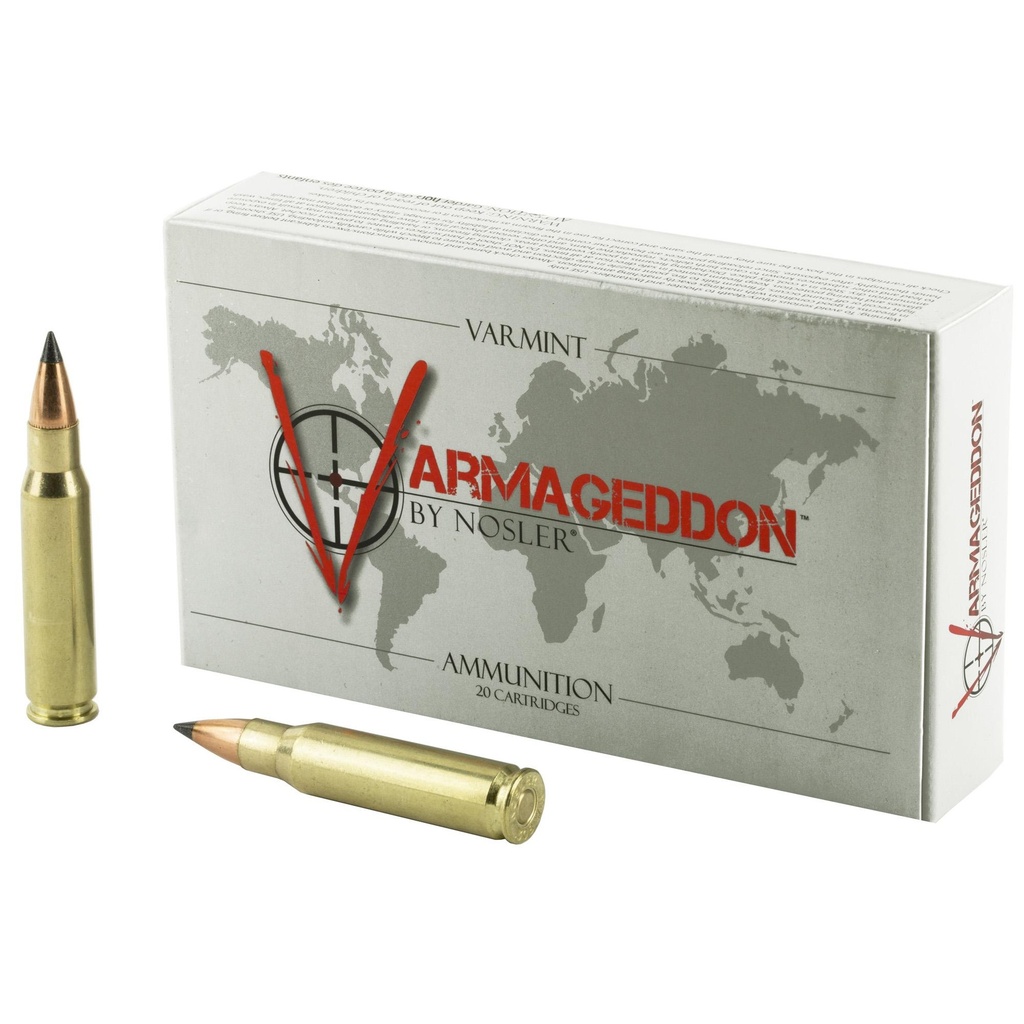 Nosler Varmageddon 308 Win 110 Grain Flat Base Tipped 20 Round Box 