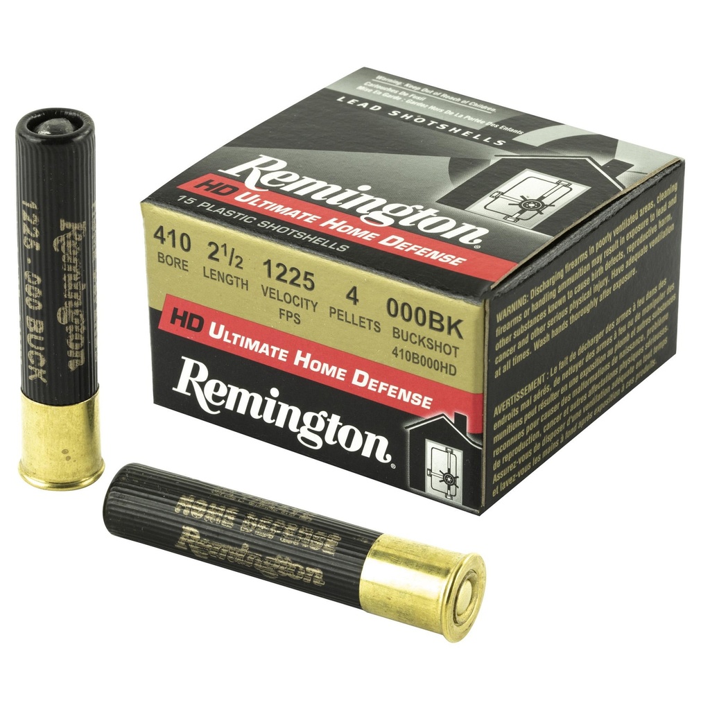 Remington Ultra HD 410 Gauge 2.5 000 Buck 15 Round Box 
