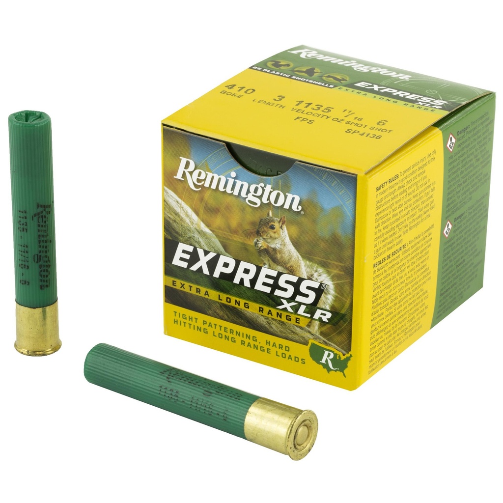 Remington Express Long Range 410 Gauge 3 Max Dram 0.6875 oz. Lead 25 Round Box 