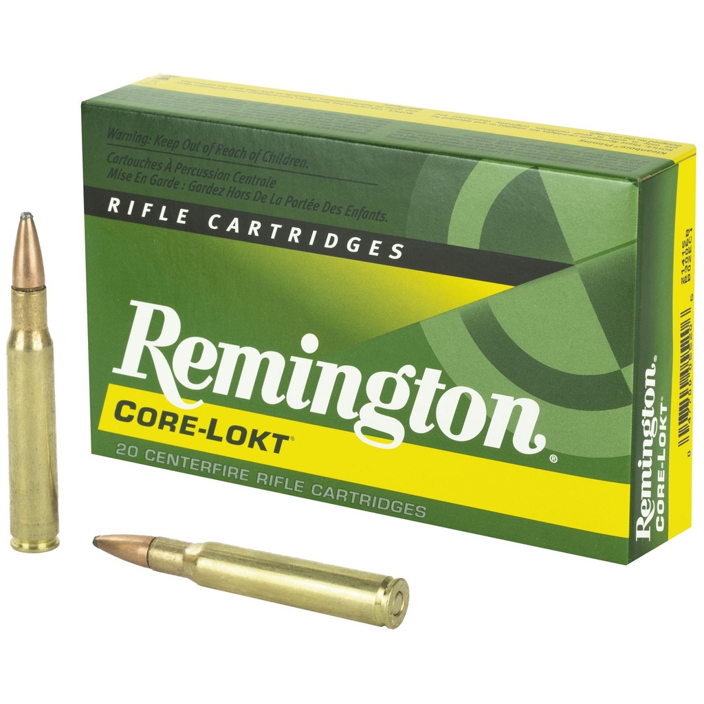 Remington Core Lokt 30-06 165 Grain Pointed Soft Point 20 Round Box 
