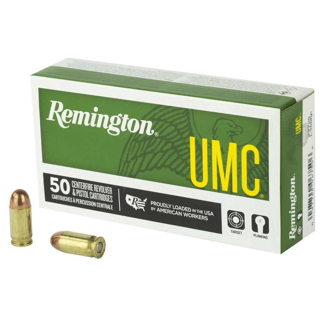Remington UMC 380 ACP 95 Grain Full Metal Jacket 50 Round Box 