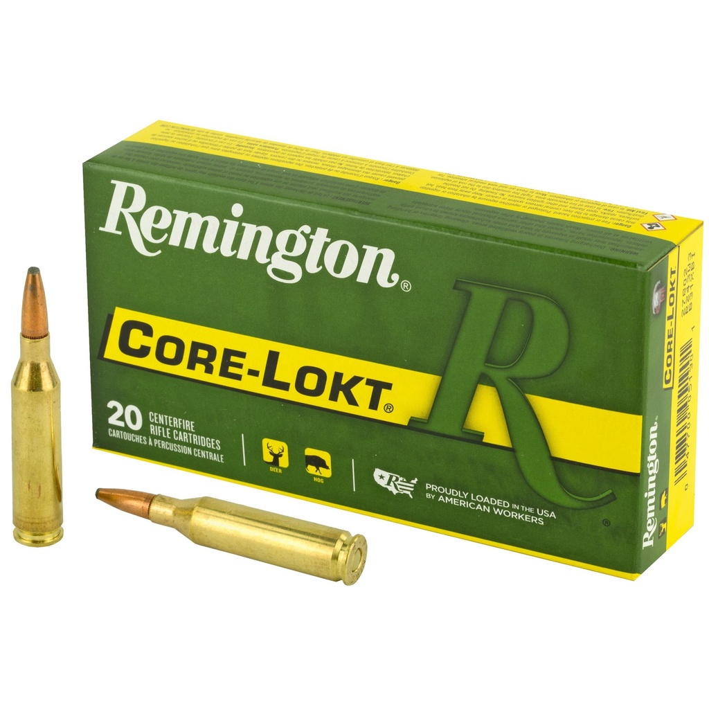 Remington Core Lokt 243 Winchester 100 Grain Pointed Soft Point 20 Round Box 