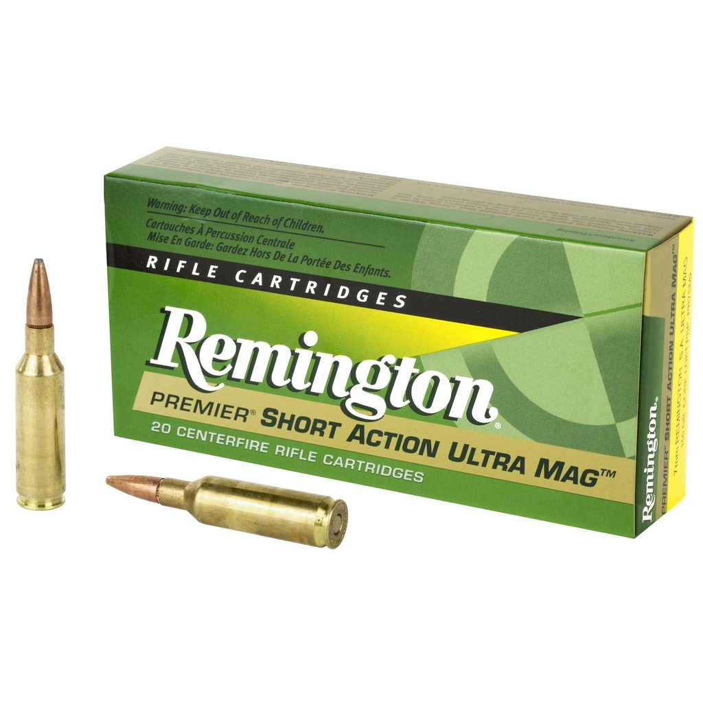 Remington Core Lokt 7MM Short Action Ultra Magnum 150 Grain Pointed Soft Point 20 Round Box 