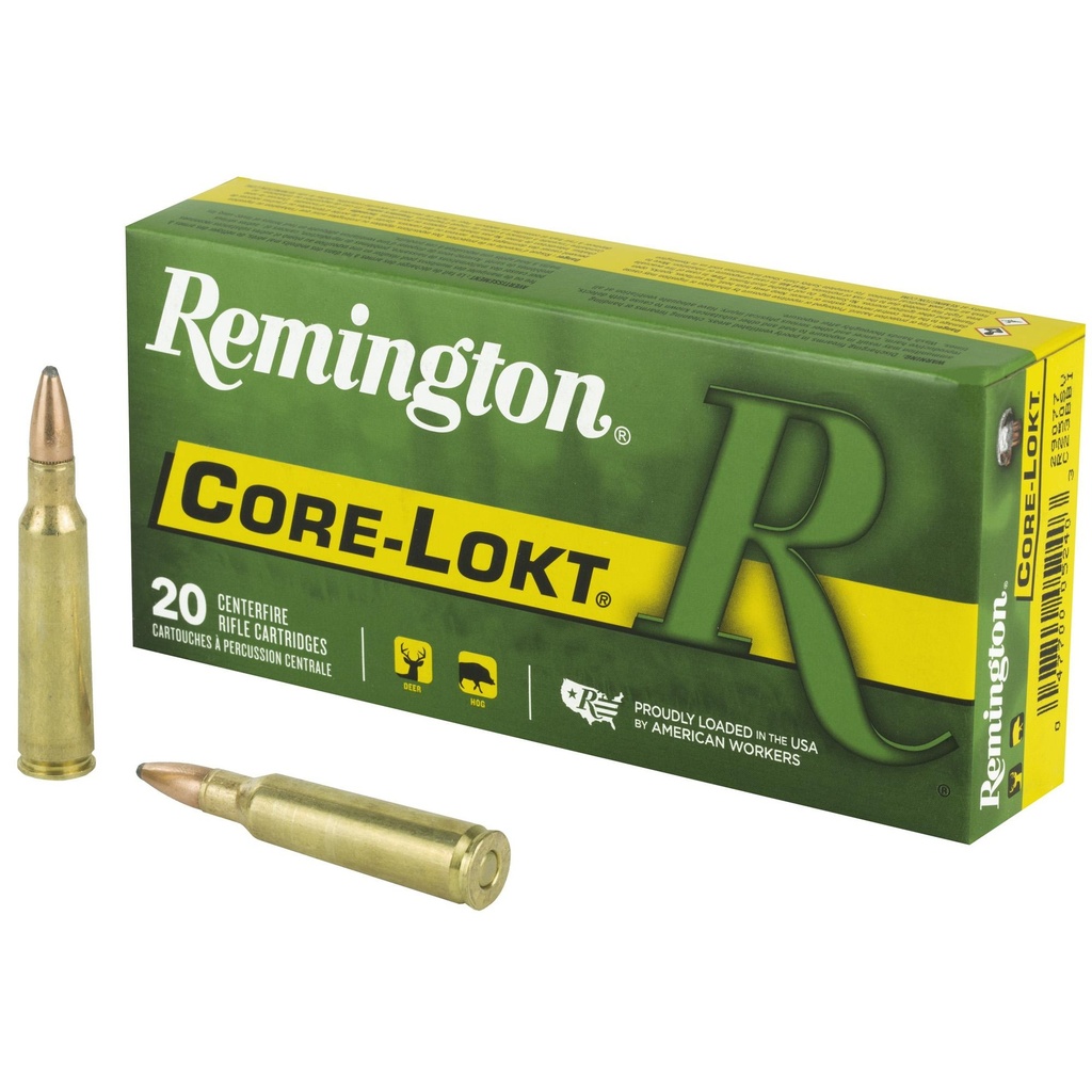 Remington Core Lokt 250 Savage 100 Grain Pointed Soft Point 20 Round Box 