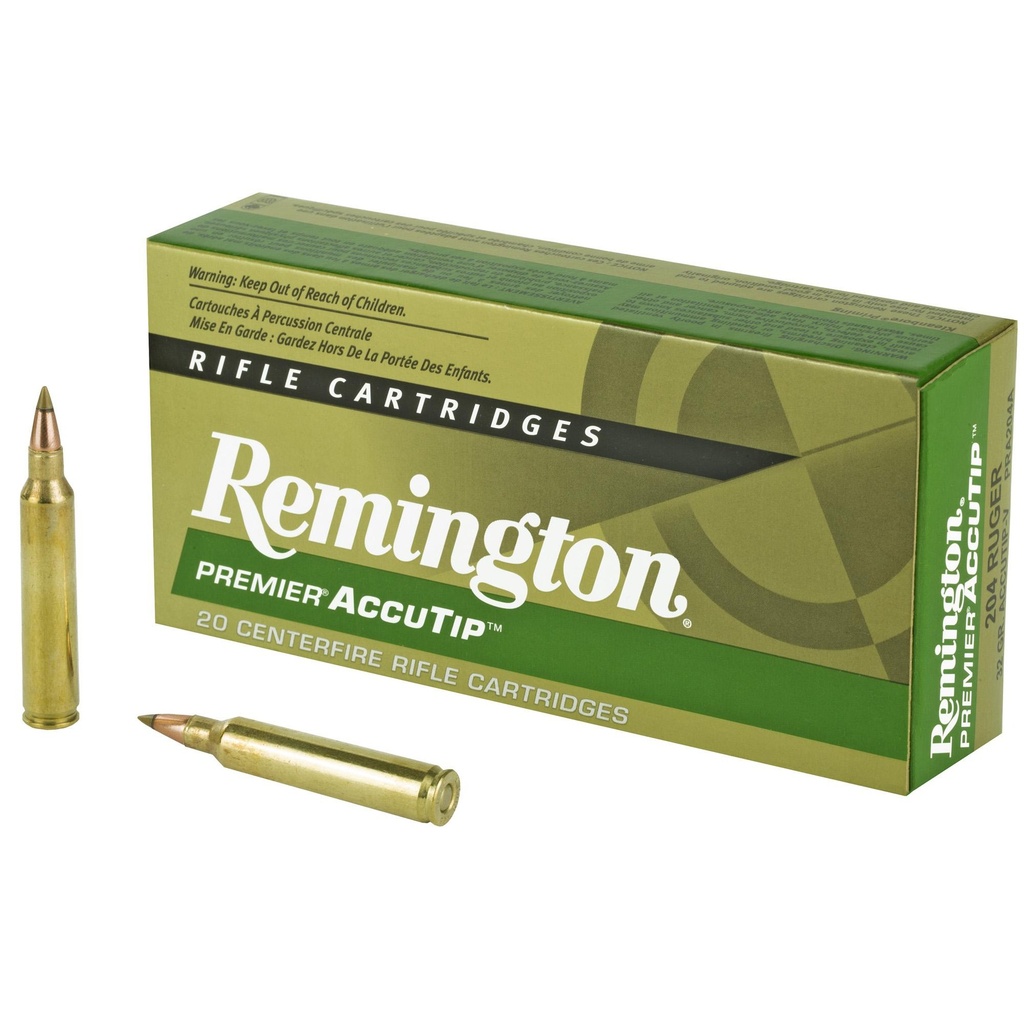 Remington Premier Accutip 204 Ruger 32 Grain Accutip 20 Round Box 