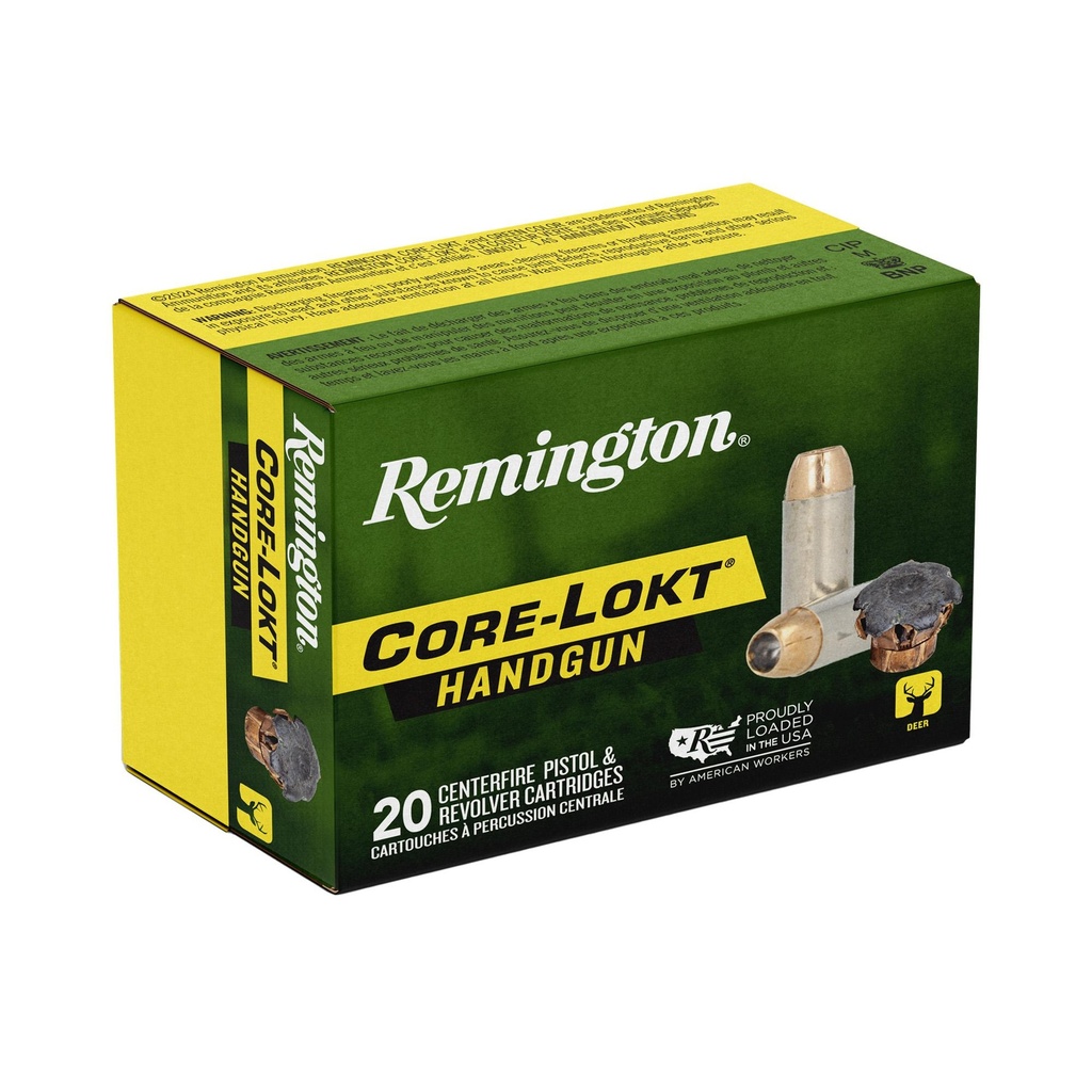 Remington Core Lokt Handgun 357 Magnum 180 Grain Jacketed Hollow Point 20 Round Box 