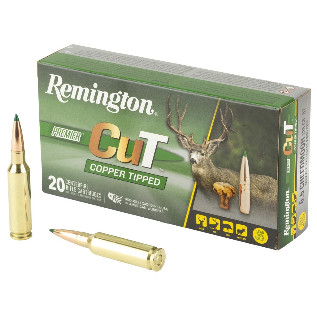 Remington Premier CuT 6.5 Creedmoor 120 Grain Copper Tipped 20 Round Box 