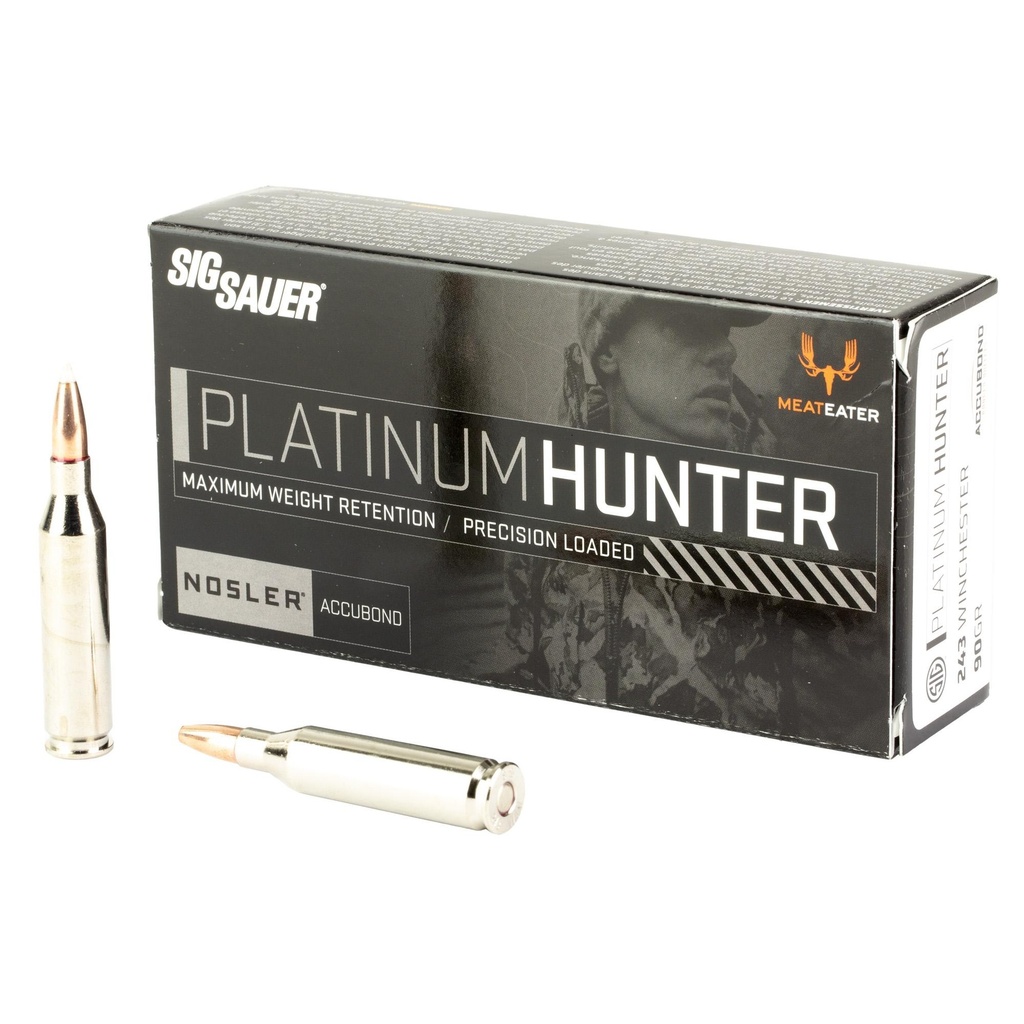Sig Sauer Platinum Hunter 243 Winchester 90Gr Accubond Ballistic Tip 20 Round Box 