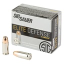 Sig Sauer Elite Performance V-Crown Ammunition 9MM 124 Grain Jacketed Hollow Point 20 Round Box 