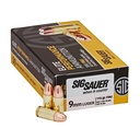 Sig Sauer Elite Performance Ball 9MM 115 Grain Full Metal Jacket 50 Round Box 