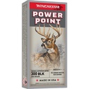Winchester Ammunition POWER-POINT SUBSONIC 300 Blackout 200 Grain Ballistic Tip 20 Round Box 