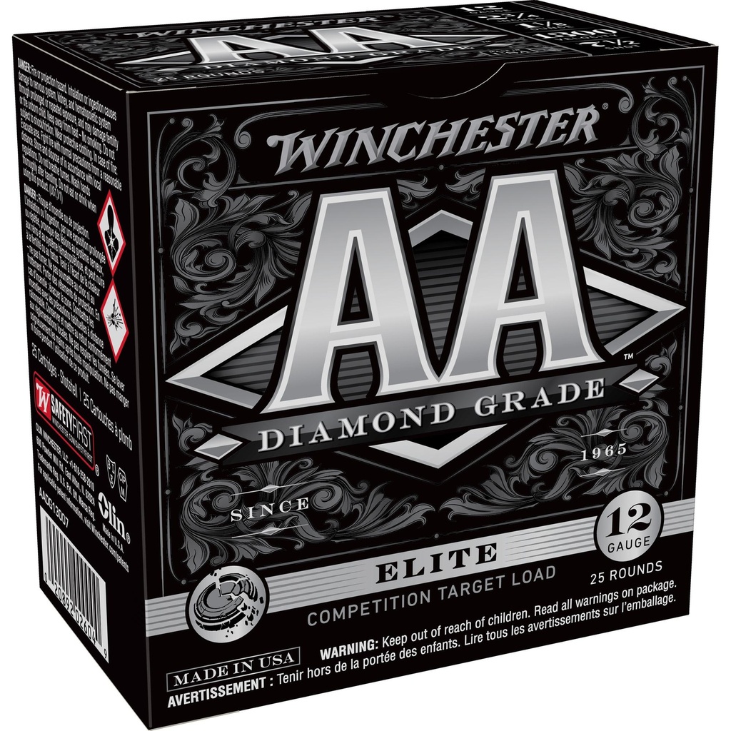 Winchester Ammunition AA Diamond Grade 12 Gauge 2.75 #7.5 1 1/8 oz Shotshell 25 Round Box 