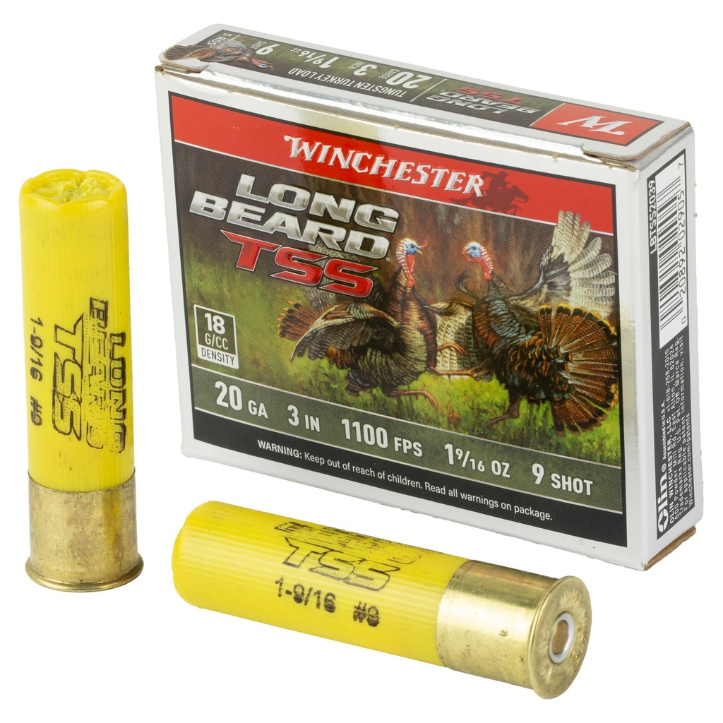 Winchester Ammunition Long Beard TSS 20 Gauge 3 #9 Shotshell 5 Round Box 