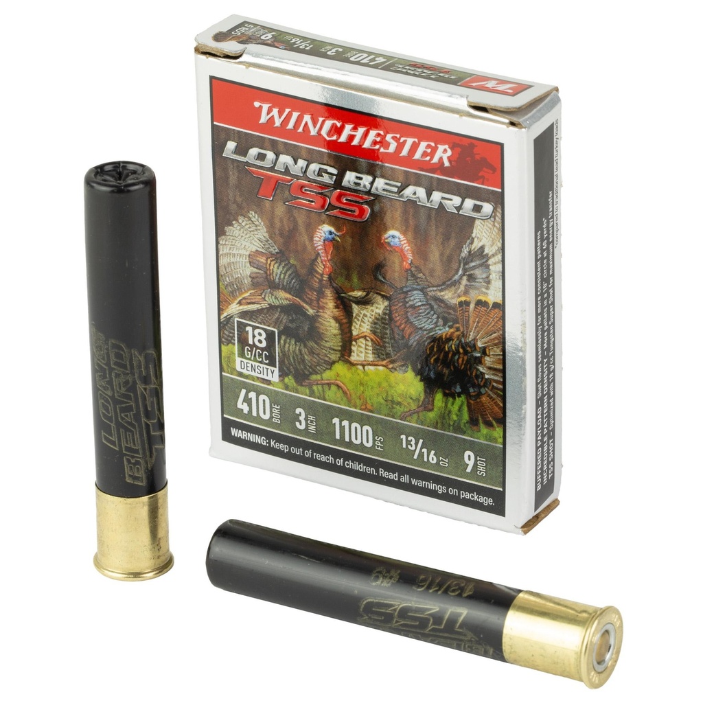 Winchester Ammunition Long Beard TSS 410 Bore 3 #9 Shotshell 5 Round Box 