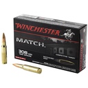 Winchester Ammunition Match 308WIN 168 Grain Boat Tail Hollow Point 20 Round Box 