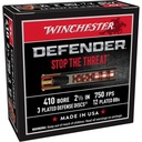 Winchester Ammunition Defender Supreme Elite 410 Gauge 2.5 Buckshot 3 Defense Discs/12 BB Pellets 10 Round Box 