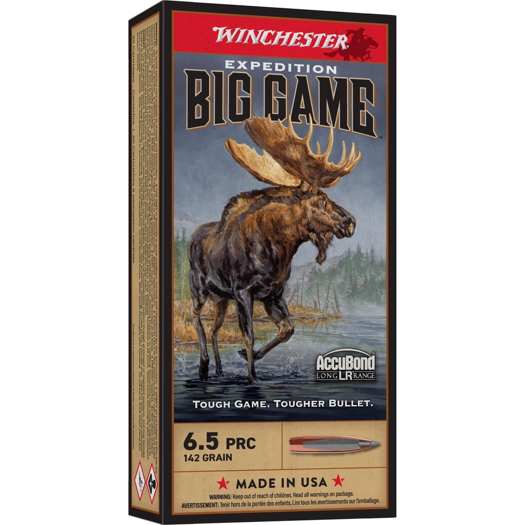 Winchester Ammunition Big Game Long Range 6.5 PRC 142Gr AccuBond LR 20 Round Box 