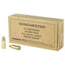 Winchester Ammunition Service Grade 9MM 115Gr Full Metal Jacket 50 Round Box 