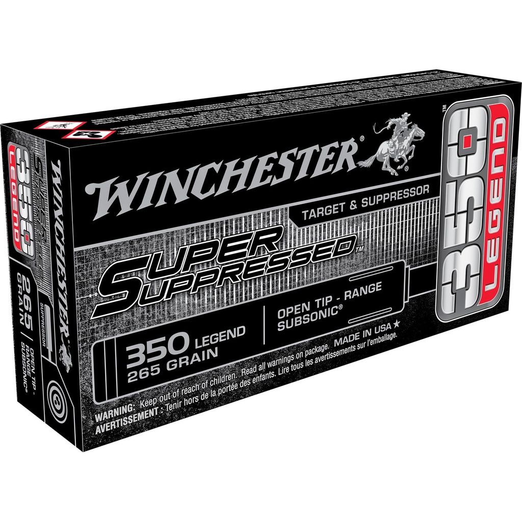 Winchester Ammunition Super Suppressed 350 Legend 260 Grain Open Tip 20 Rounds 