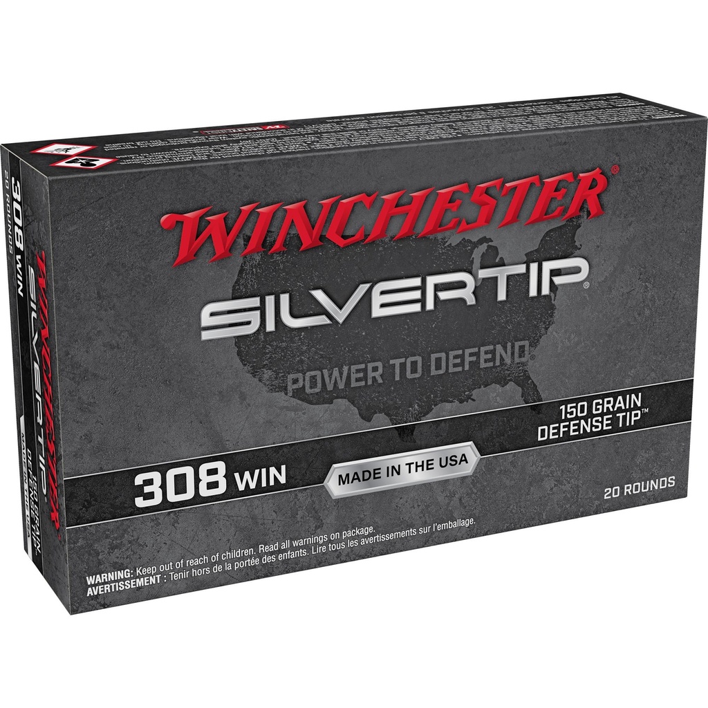 Winchester Ammunition Silvertip 308 Winchester 150 Grain Polymer Tip 20 Round Box 