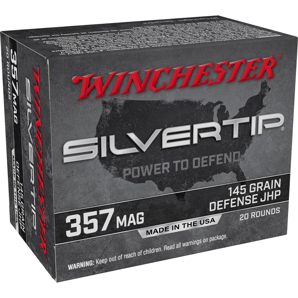 Winchester Ammunition Silvertip 357 Magnum 145 Grain Hollow Point 20 Rounds 