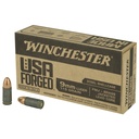 Winchester Ammunition USA Forged 9MM 115 Grain Brass Jacketed Lead Core (FMJ) Steel Cased 50 Round Box 