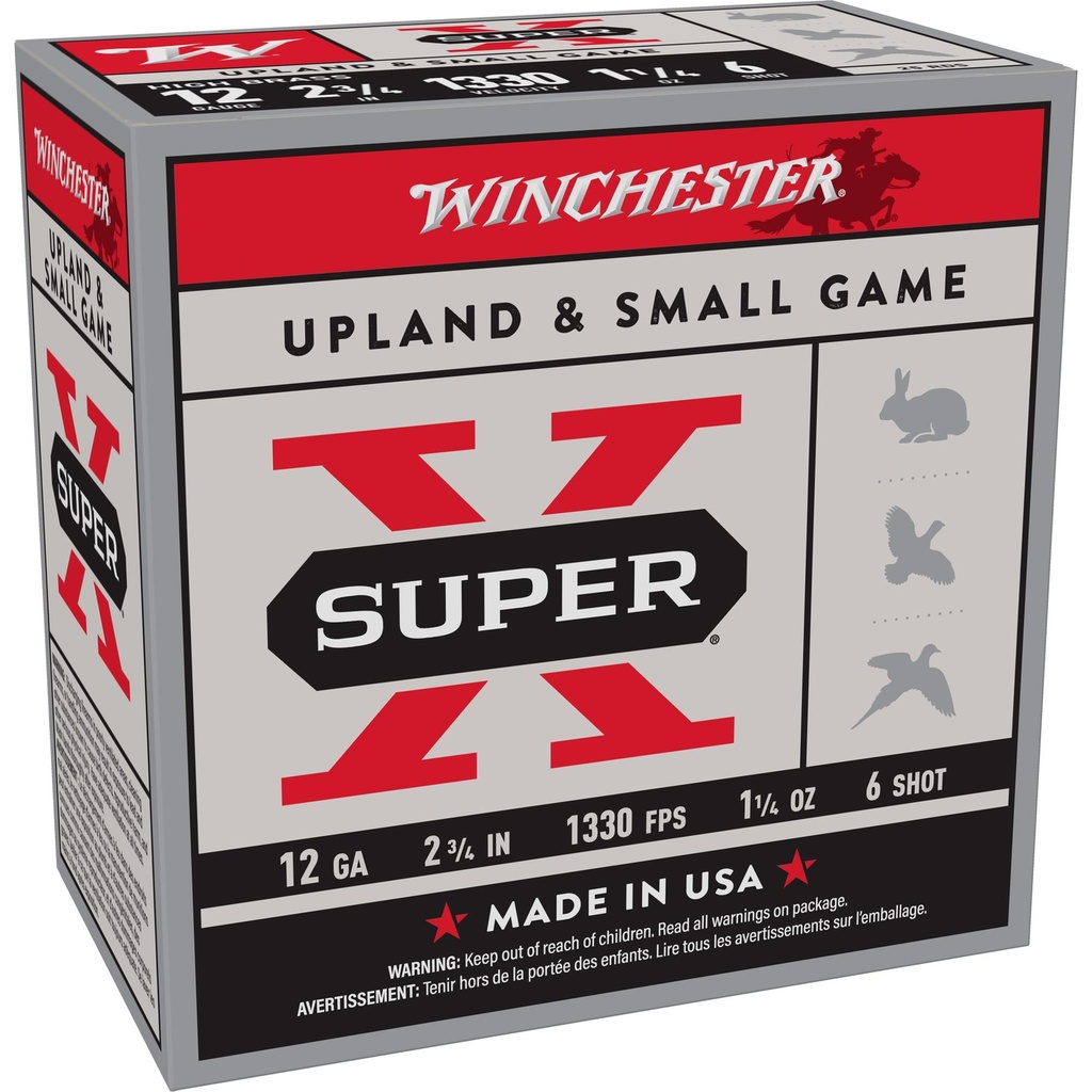 Winchester Ammunition Super-X 12 Gauge 2.75" #6 1.25 oz. Shotshell 25 Round Box 