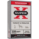 Winchester Ammunition Super-X 220 Swift 50 Grain Pointed Soft Point 20 Round Box 