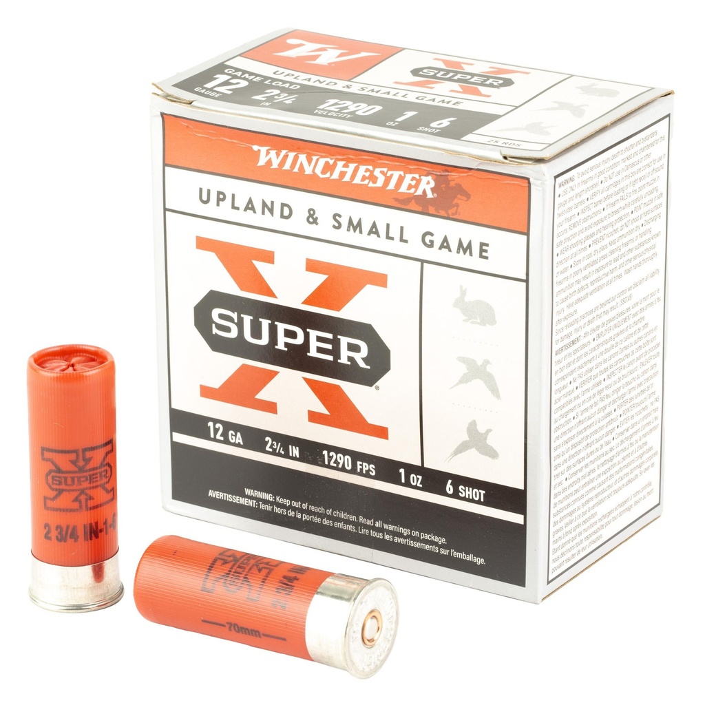 Winchester Ammunition Super-X 12 Gauge 2.75" Game Load #6 1 oz. Shotshell 25 Round Box 