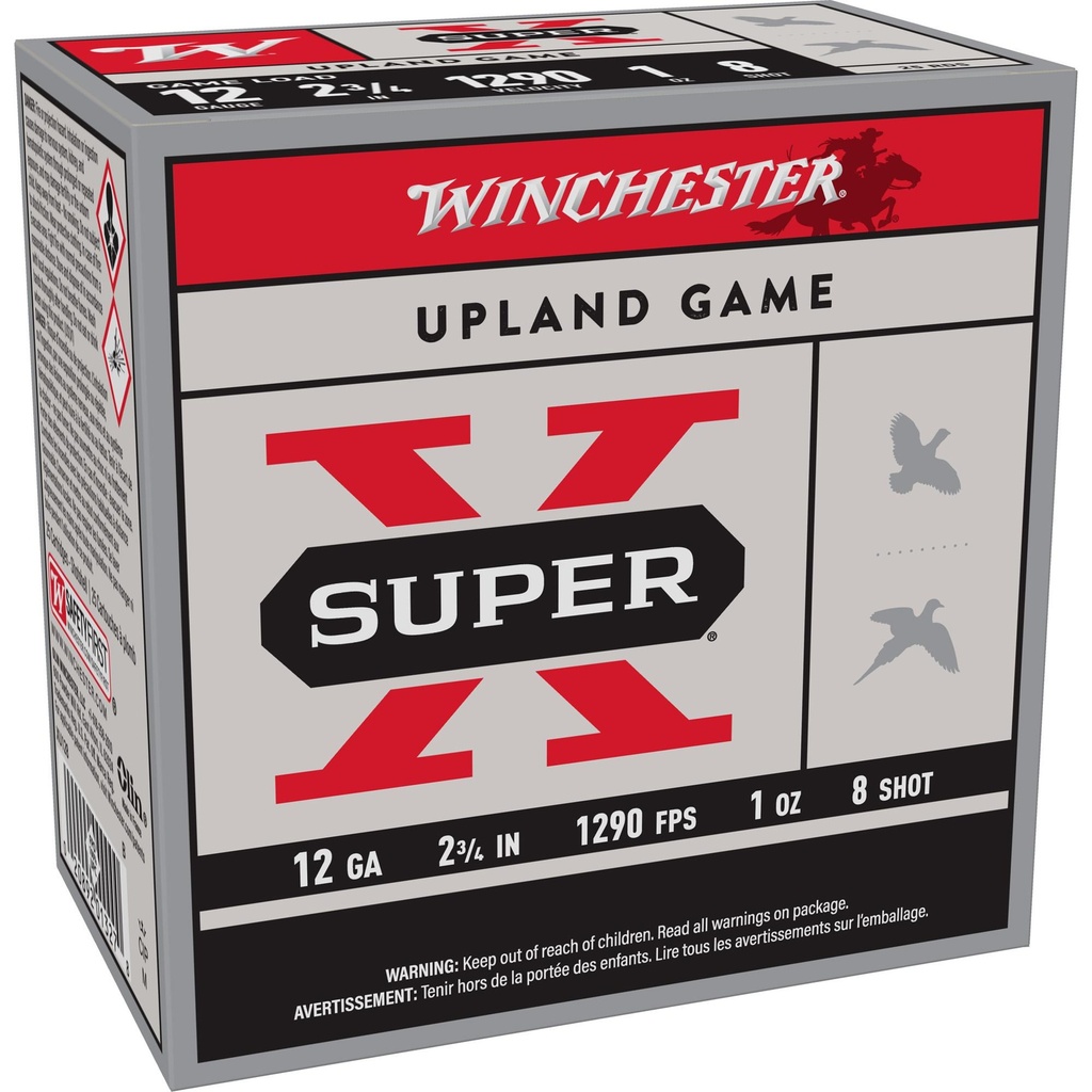 Winchester Ammunition Super-X 12 Gauge 2.75" Game Load #8 1 oz. Shotshell 25 Round Box 