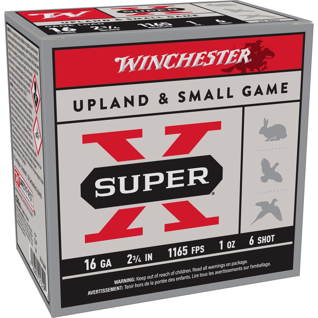 Winchester Ammunition Super-X 16 Gauge 2.75" Game Load #6 1 oz. Shotshell 25 Round Box 