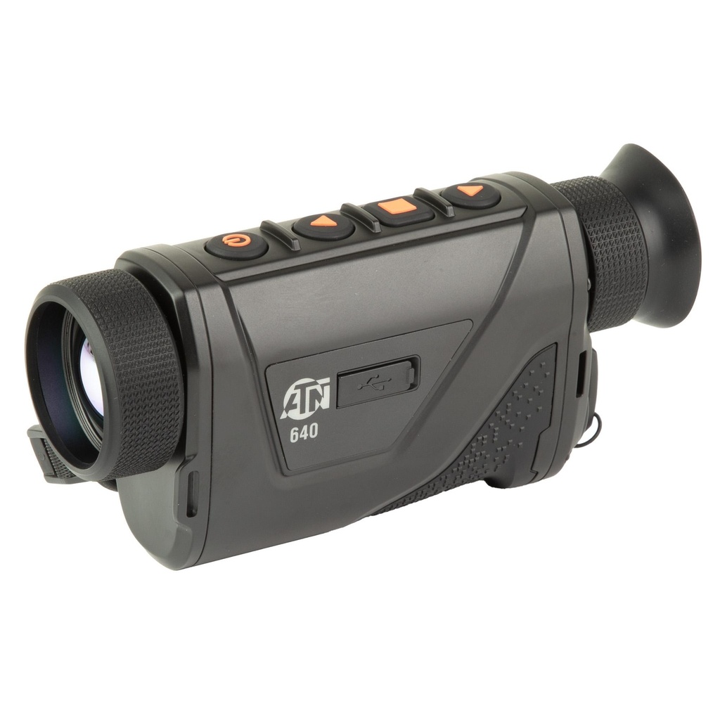 ATN Corp BlazeHunter Pro 635 Thermal Monocular 2.5-20X Magnification 35mm Objective 640x512 Sensor Matte Finish Black Includes Battery Charger and Pouch 