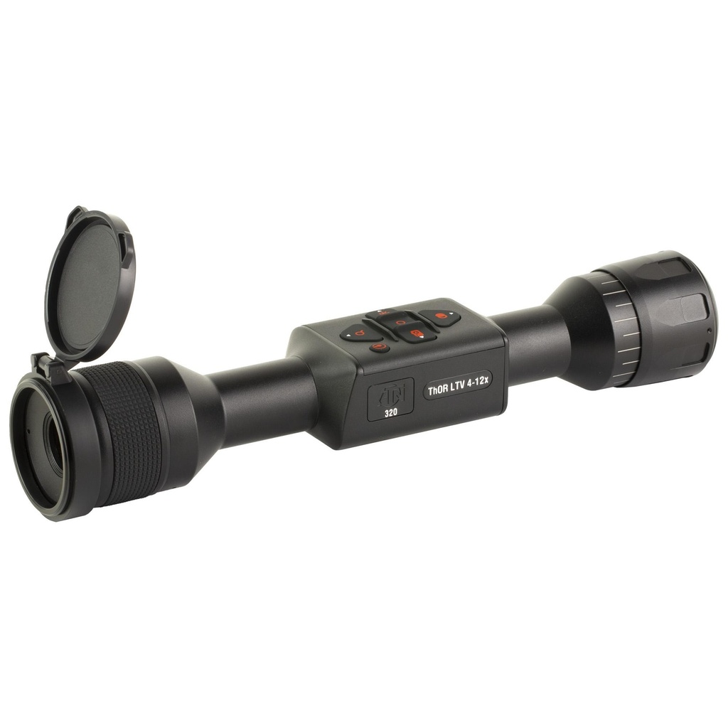 ATN Corp THOR LTV Thermal Rifle Scope 4-12X Magnification 320x240px Resolution Multiple Reticles 25MM Objective 30MM Main Tube Matte Finish Black 