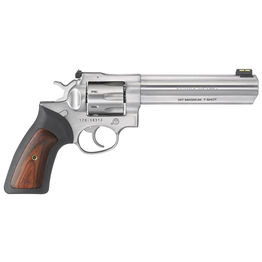 Ruger GP100 DA 357 Magnum 6" Barrel 7Rds Silver
