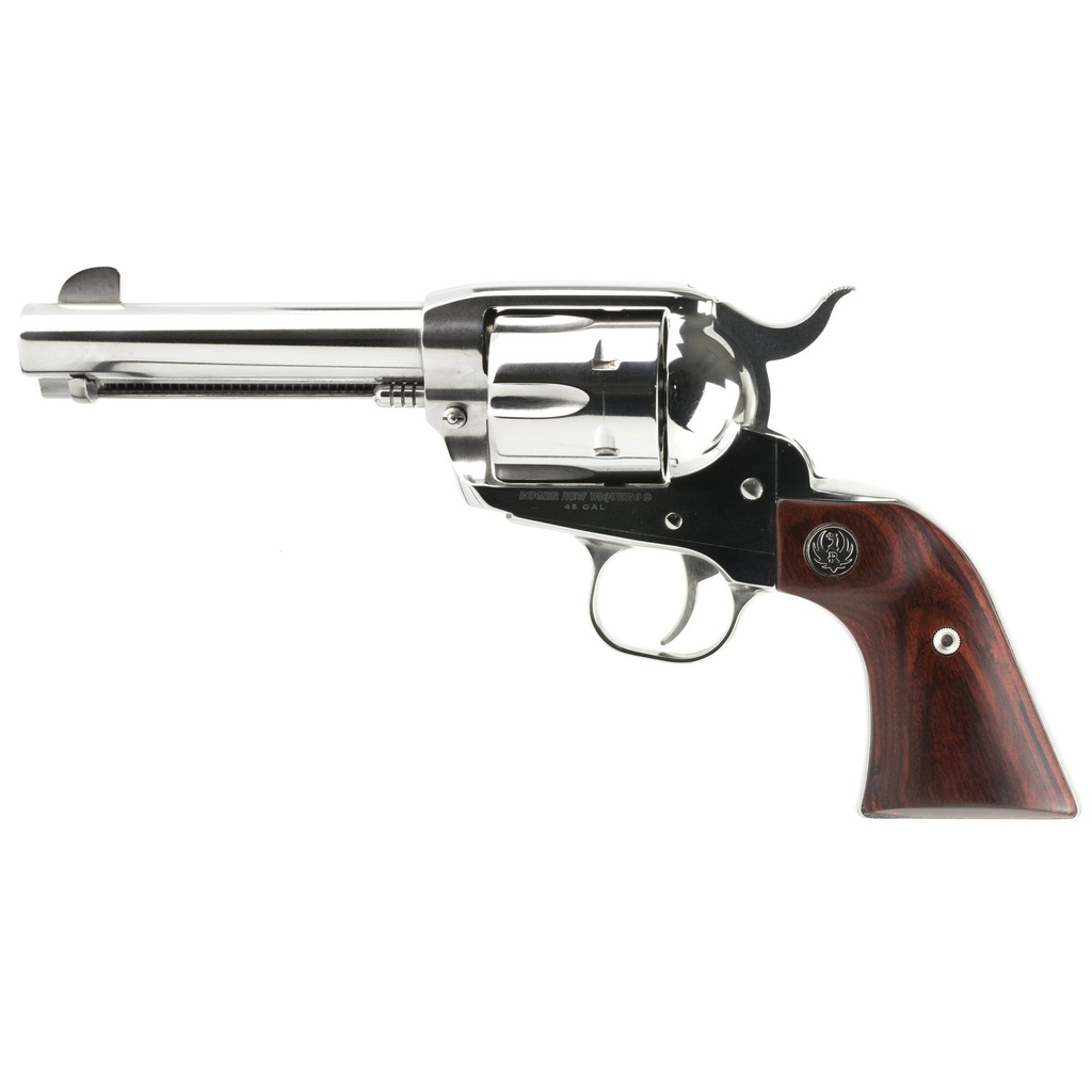 Ruger Vaquero Stainless SA 45 Long Colt 4.6" Barrel 6Rds Silver